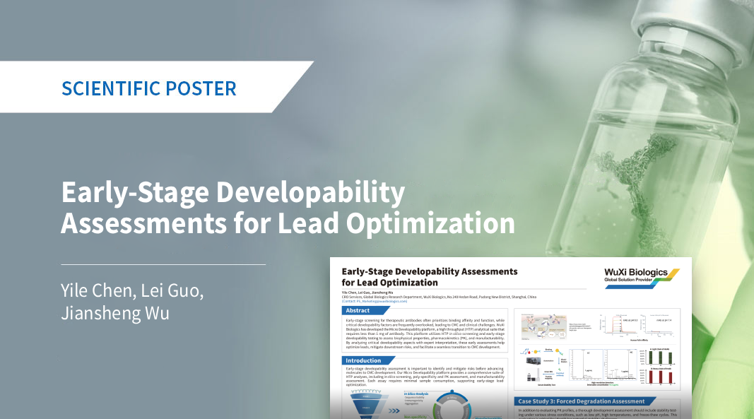 Early-Stage Developability Assessments for Lead Optimization – Scientific Poster