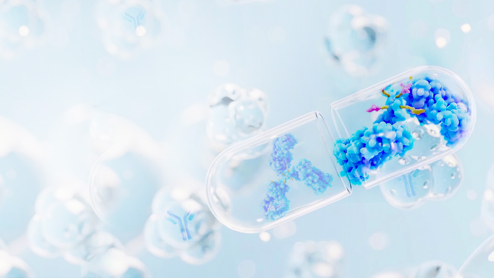 Concept image of an antibody drug conjugate (ADC)