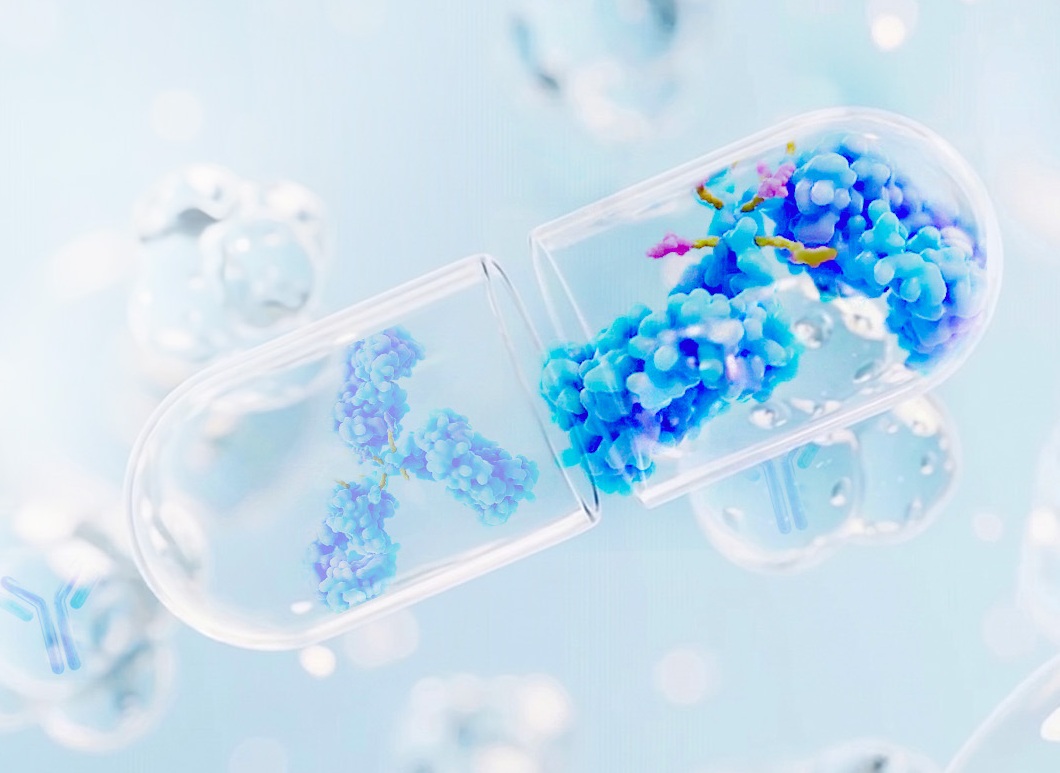 Concept image of an antibody drug conjugate (ADC)